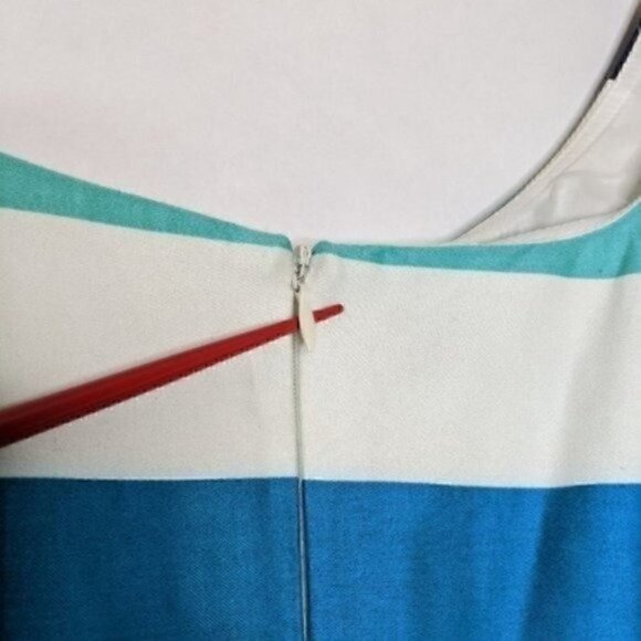 NINE WEST Dress Striped Blue - Picture 8 of 12